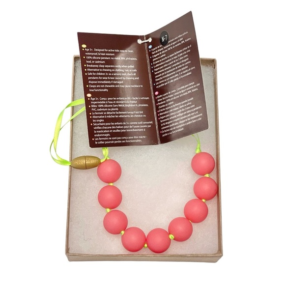 (NWT) Juniorbeads Glow in the Dark Silicone Chew Beads Necklace | Ages 3 and up - Picture 2 of 3